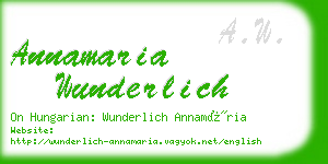 annamaria wunderlich business card
